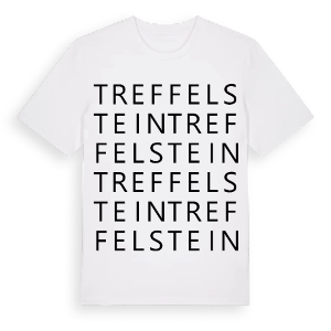 Treffelstein ordlek t-shirt – ekologisk bomull t-shirt från Pinshirt