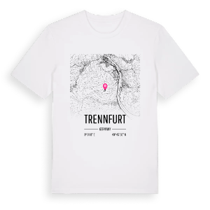 Trennfurt karta t-shirt – ekologisk bomull t-shirt från Pinshirt