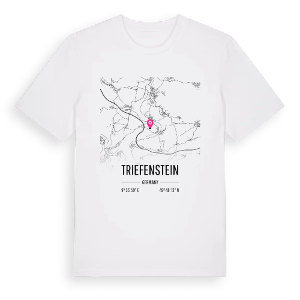 Triefenstein karta t-shirt – ekologisk bomull t-shirt från Pinshirt
