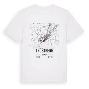 Trostberg karta t-shirt – ekologisk bomull t-shirt från Pinshirt