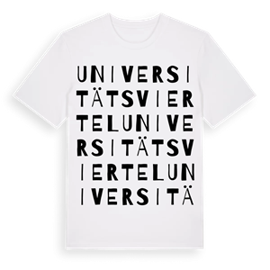 Universitätsviertel ordlek t-shirt – ekologisk bomull t-shirt från Pinshirt