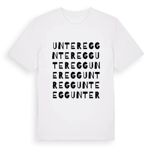 Unteregg ordlek t-shirt – ekologisk bomull t-shirt från Pinshirt