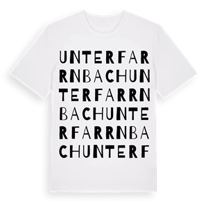 Unterfarrnbach ordlek t-shirt – ekologisk bomull t-shirt från Pinshirt