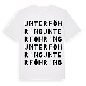Unterföhring ordlek t-shirt – ekologisk bomull t-shirt från Pinshirt