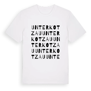 Unterkotzau ordlek t-shirt – ekologisk bomull t-shirt från Pinshirt