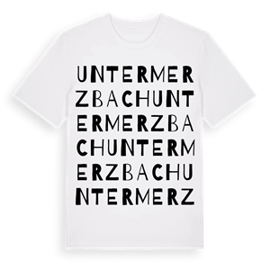 Untermerzbach ordlek t-shirt – ekologisk bomull t-shirt från Pinshirt