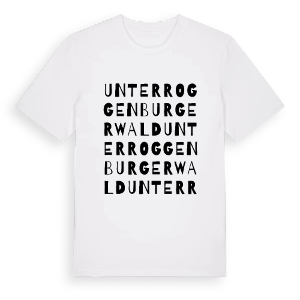 Unterroggenburger Wald ordlek t-shirt – ekologisk bomull t-shirt från Pinshirt