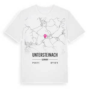 Untersteinach karta t-shirt – ekologisk bomull t-shirt från Pinshirt