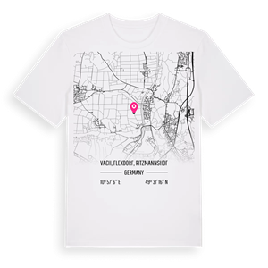 Vach, Flexdorf, Ritzmannshof karta t-shirt – ekologisk bomull t-shirt från Pinshirt