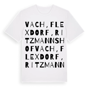 Vach, Flexdorf, Ritzmannshof ordlek t-shirt – ekologisk bomull t-shirt från Pinshirt