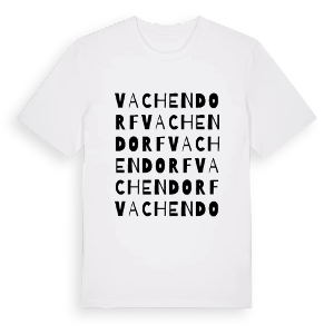Vachendorf ordlek t-shirt – ekologisk bomull t-shirt från Pinshirt