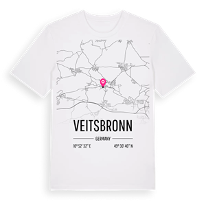 Veitsbronn karta t-shirt – ekologisk bomull t-shirt från Pinshirt