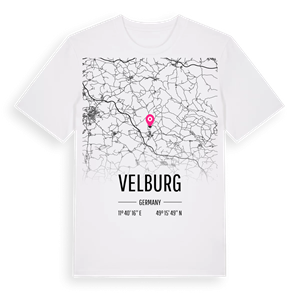 Velburg karta t-shirt – ekologisk bomull t-shirt från Pinshirt