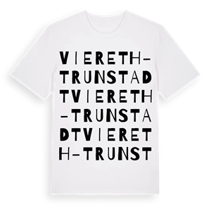 Viereth-Trunstadt ordlek t-shirt – ekologisk bomull t-shirt från Pinshirt