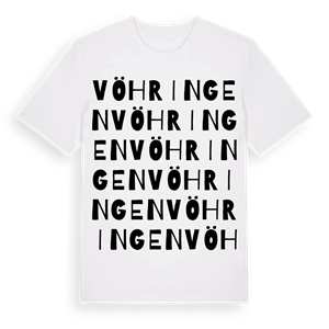 Vöhringen ordlek t-shirt – ekologisk bomull t-shirt från Pinshirt
