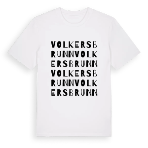 Volkersbrunn ordlek t-shirt – ekologisk bomull t-shirt från Pinshirt