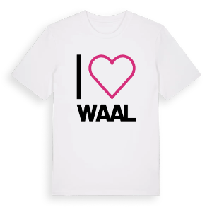 Jag älskar Waal t-shirt stort tryck – ekologisk bomull t-shirt från Pinshirt