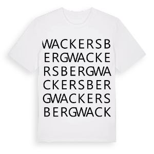 Wackersberg ordlek t-shirt – ekologisk bomull t-shirt från Pinshirt