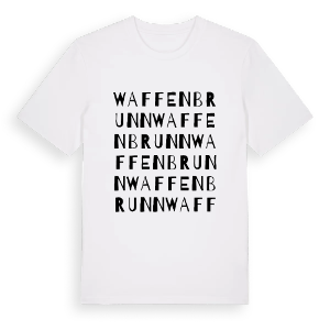 Waffenbrunn ordlek t-shirt – ekologisk bomull t-shirt från Pinshirt