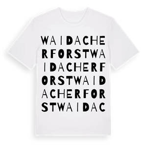 Waidacher Forst ordlek t-shirt – ekologisk bomull t-shirt från Pinshirt