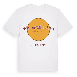Walpertskirchen cirkel t-shirt – ekologisk bomull t-shirt från Pinshirt