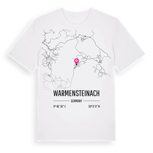 Warmensteinach karta t-shirt – ekologisk bomull t-shirt från Pinshirt