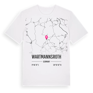 Wartmannsroth karta t-shirt – ekologisk bomull t-shirt från Pinshirt