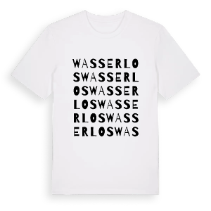 Wasserlos ordlek t-shirt – ekologisk bomull t-shirt från Pinshirt