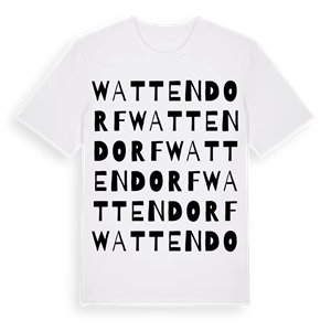 Wattendorf ordlek t-shirt – ekologisk bomull t-shirt från Pinshirt