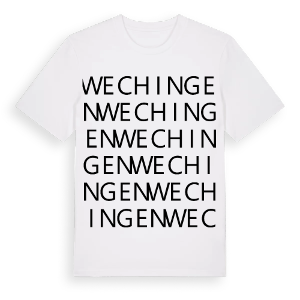 Wechingen ordlek t-shirt – ekologisk bomull t-shirt från Pinshirt