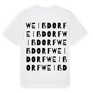 Weißdorf ordlek t-shirt – ekologisk bomull t-shirt från Pinshirt