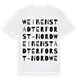 Weißenstadter Forst-Nord ordlek t-shirt