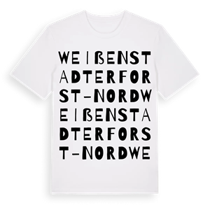 Weißenstadter Forst-Nord ordlek t-shirt – ekologisk bomull t-shirt från Pinshirt