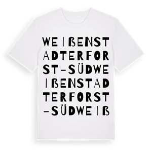 Weißenstadter Forst-Süd ordlek t-shirt – ekologisk bomull t-shirt från Pinshirt