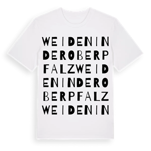 Weiden in der Oberpfalz ordlek t-shirt – ekologisk bomull t-shirt från Pinshirt