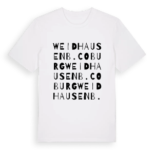Weidhausen b.Coburg ordlek t-shirt – ekologisk bomull t-shirt från Pinshirt