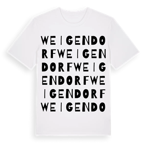 Weigendorf ordlek t-shirt – ekologisk bomull t-shirt från Pinshirt