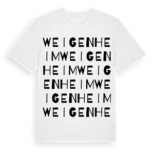 Weigenheim ordlek t-shirt – ekologisk bomull t-shirt från Pinshirt
