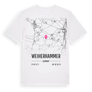 Weiherhammer karta t-shirt – ekologisk bomull t-shirt från Pinshirt
