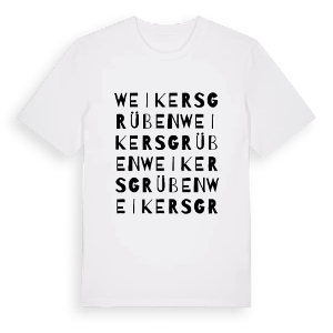 Weikersgrüben ordlek t-shirt – ekologisk bomull t-shirt från Pinshirt