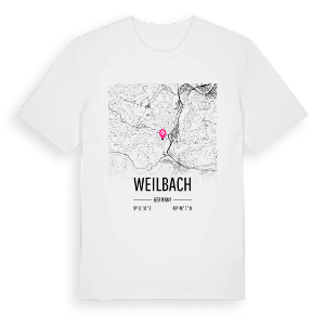 Weilbach karta t-shirt – ekologisk bomull t-shirt från Pinshirt
