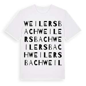 Weilersbach ordlek t-shirt – ekologisk bomull t-shirt från Pinshirt