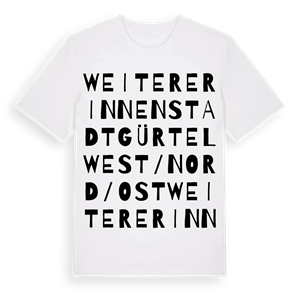Weiterer Innenstadtgürtel West/Nord/Ost ordlek t-shirt – ekologisk bomull t-shirt från Pinshirt
