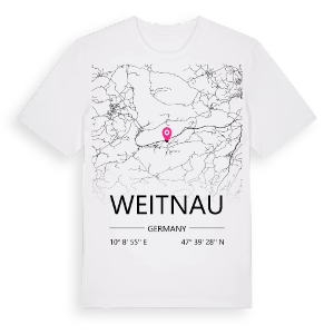 Weitnau karta t-shirt – ekologisk bomull t-shirt från Pinshirt