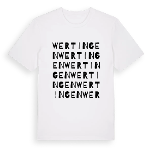 Wertingen ordlek t-shirt – ekologisk bomull t-shirt från Pinshirt