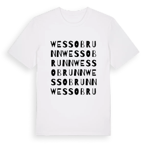 Wessobrunn ordlek t-shirt – ekologisk bomull t-shirt från Pinshirt
