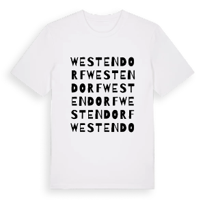 Westendorf ordlek t-shirt – ekologisk bomull t-shirt från Pinshirt