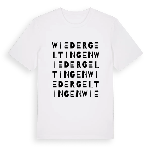 Wiedergeltingen ordlek t-shirt – ekologisk bomull t-shirt från Pinshirt