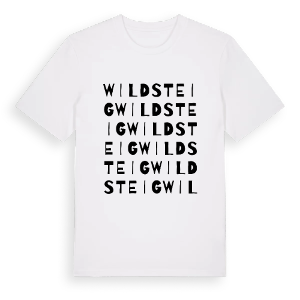 Wildsteig ordlek t-shirt – ekologisk bomull t-shirt från Pinshirt