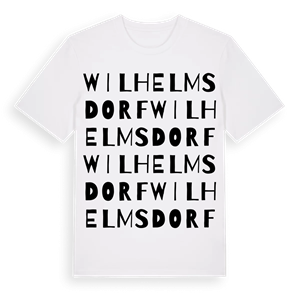 Wilhelmsdorf ordlek t-shirt – ekologisk bomull t-shirt från Pinshirt